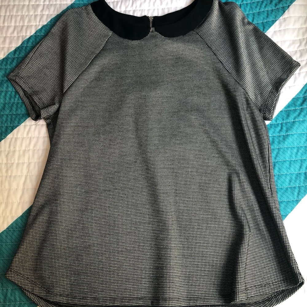 Black and grey blouse